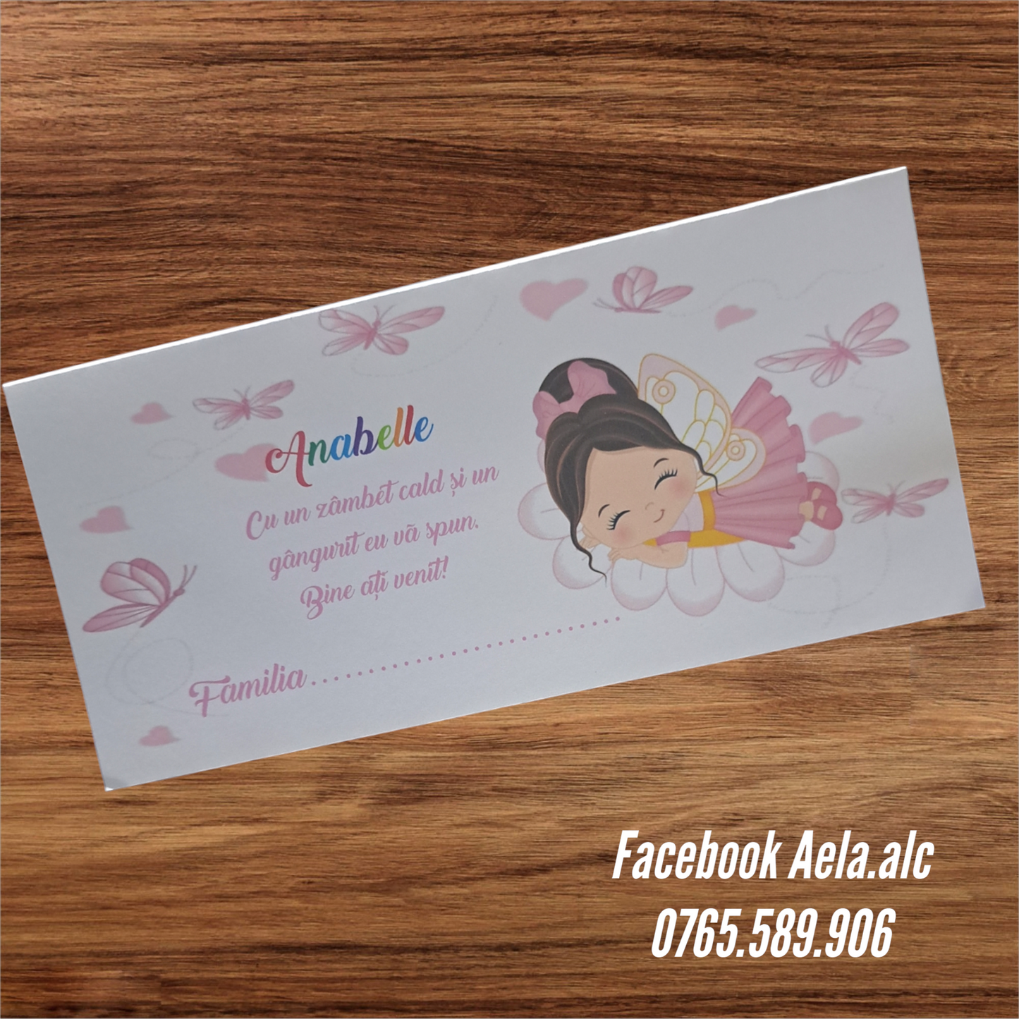 Plic de bani botez zâna roz cod 69