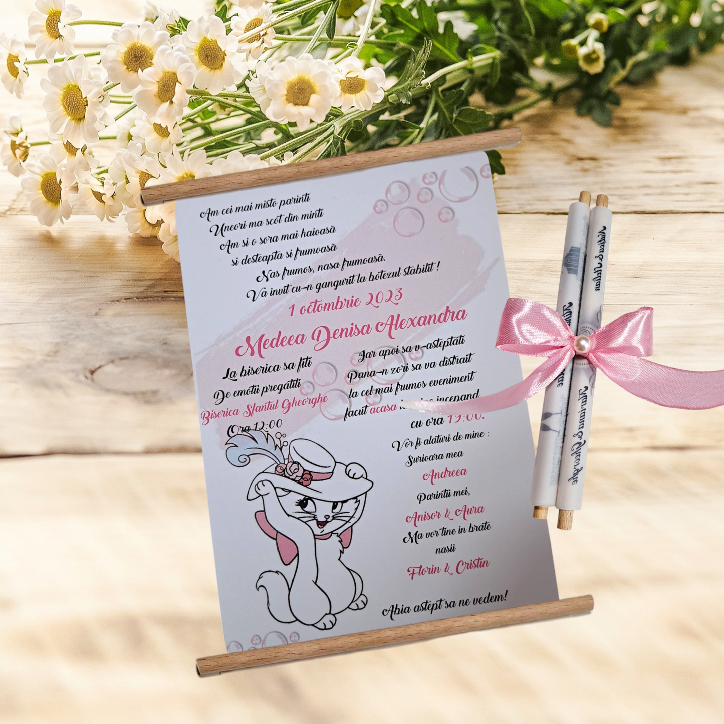 Invitație botez Marie