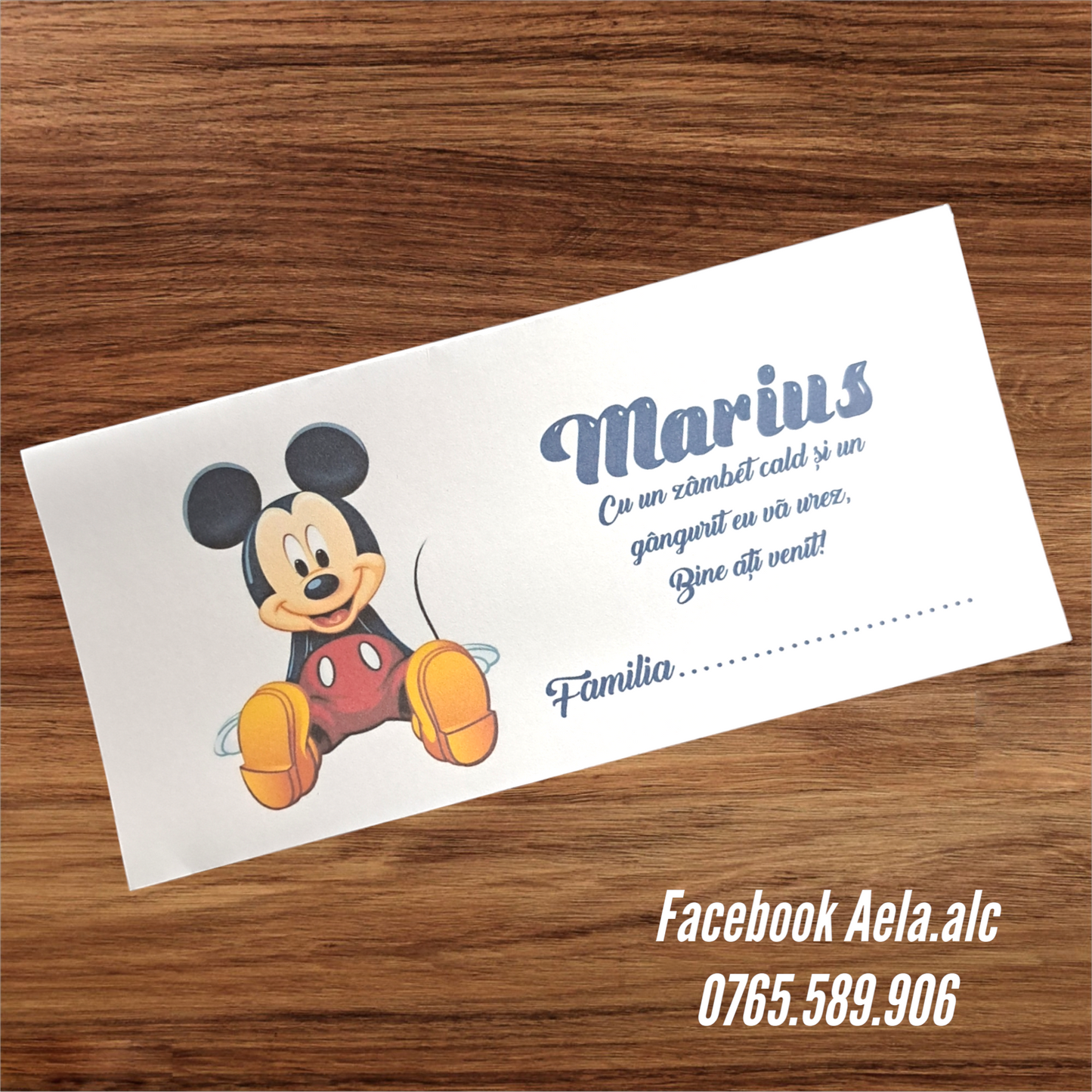 Plic de bani botez Mickey cod 141