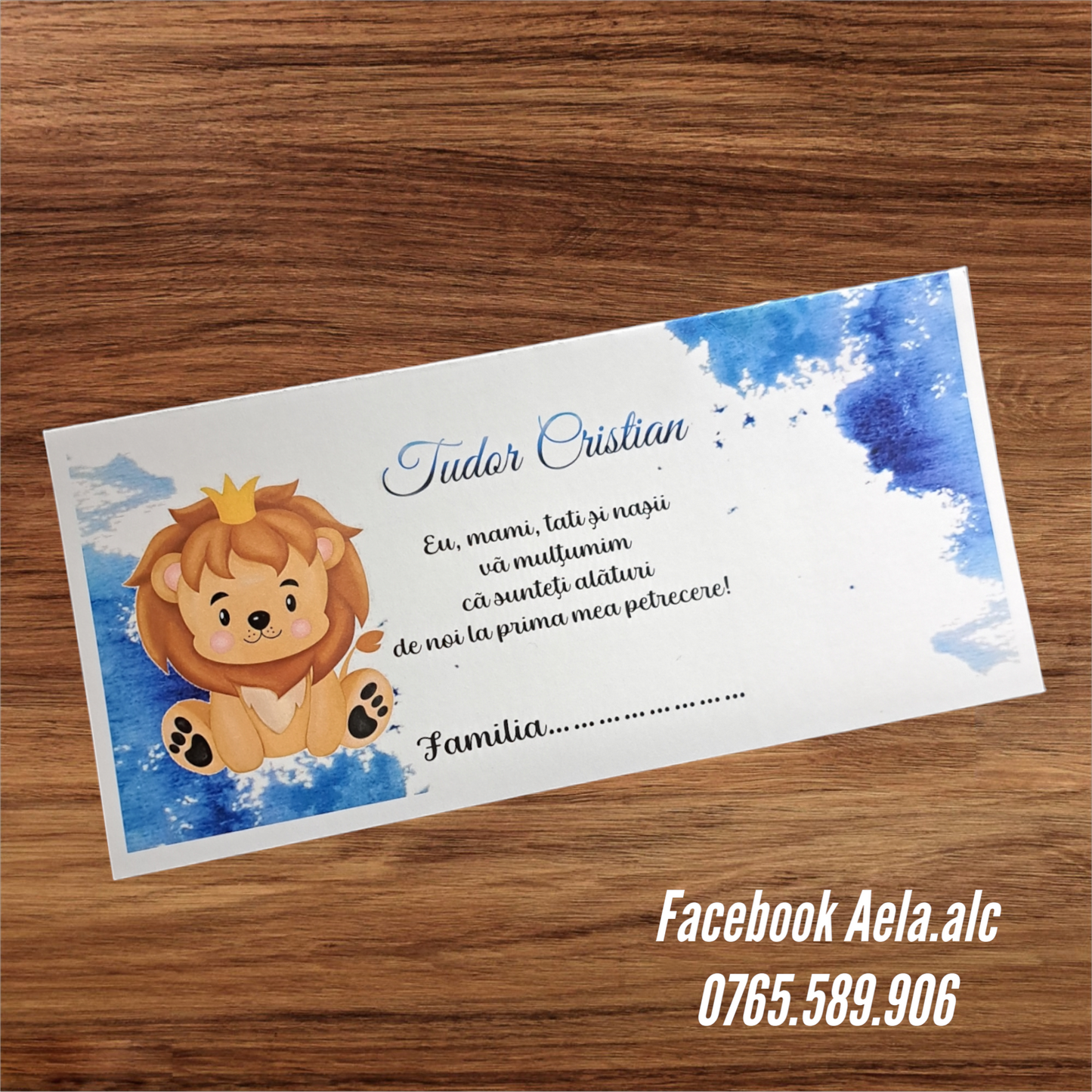 Plic de bani botez bebe leu regal cod 130