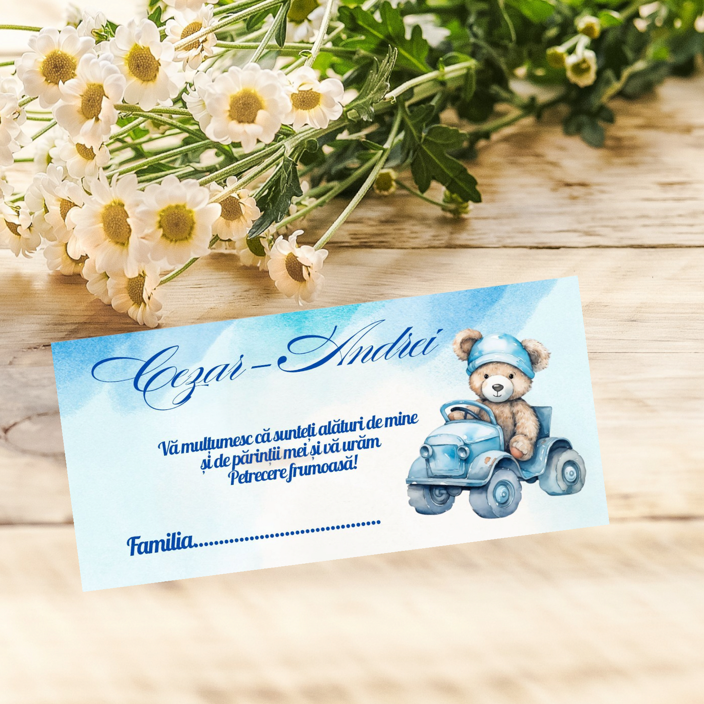 Plic de bani botez urs cod 2