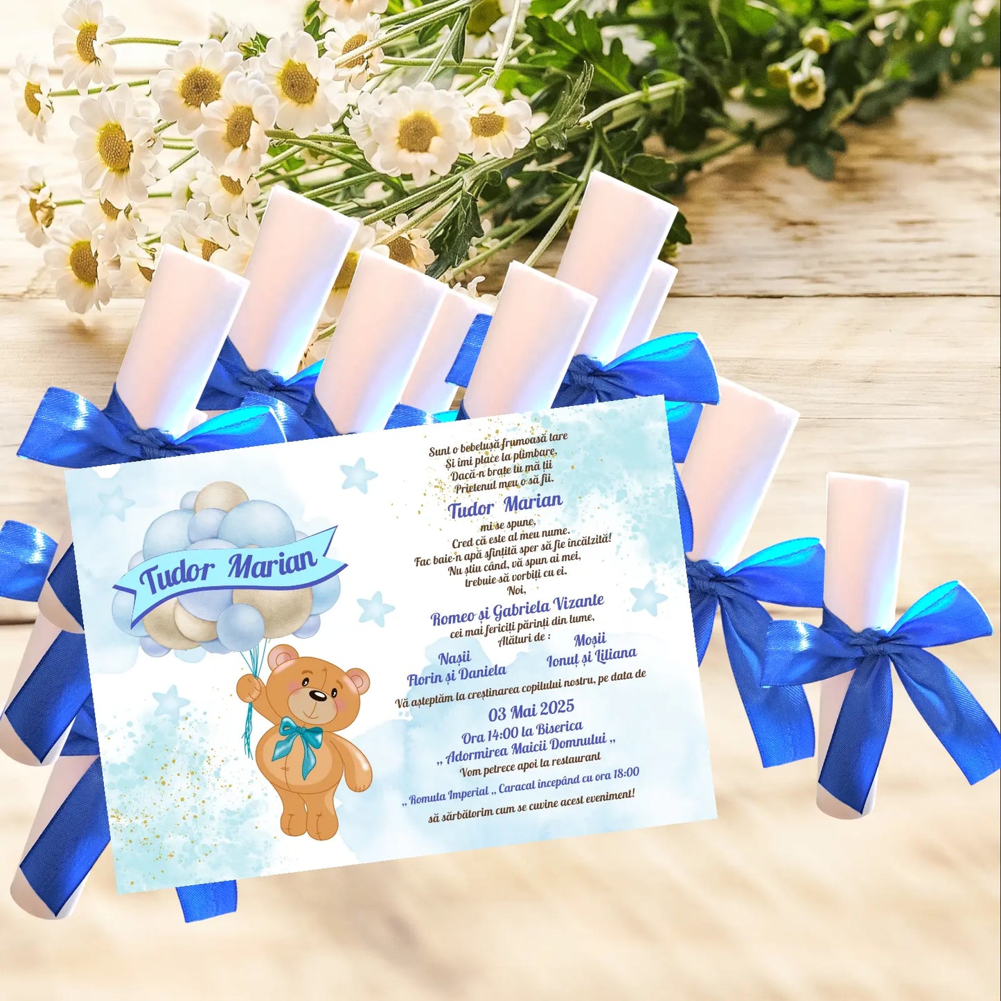 Invitație botez ursulet