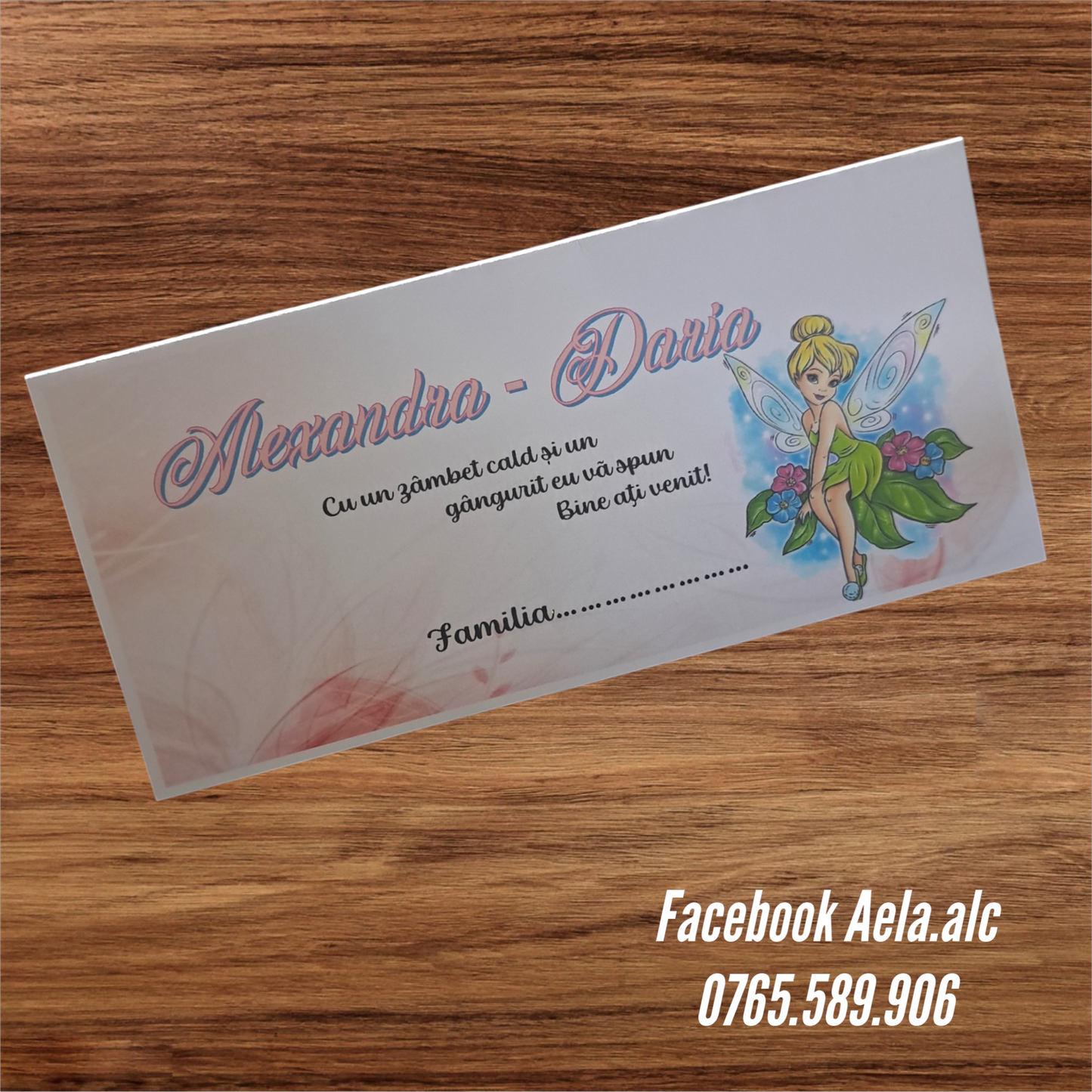 Plic de bani botez Clopoțica cod 92