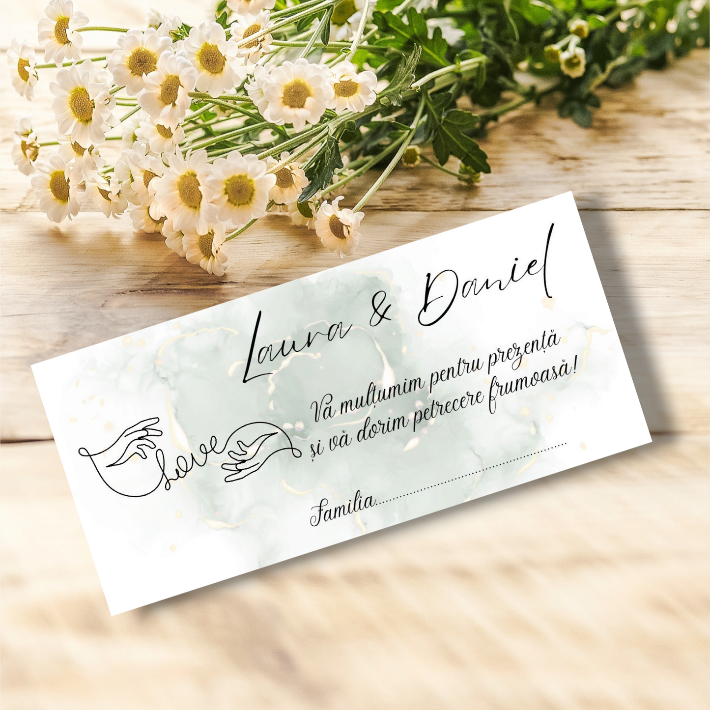 Plic de bani nunta tematica verde auriu love