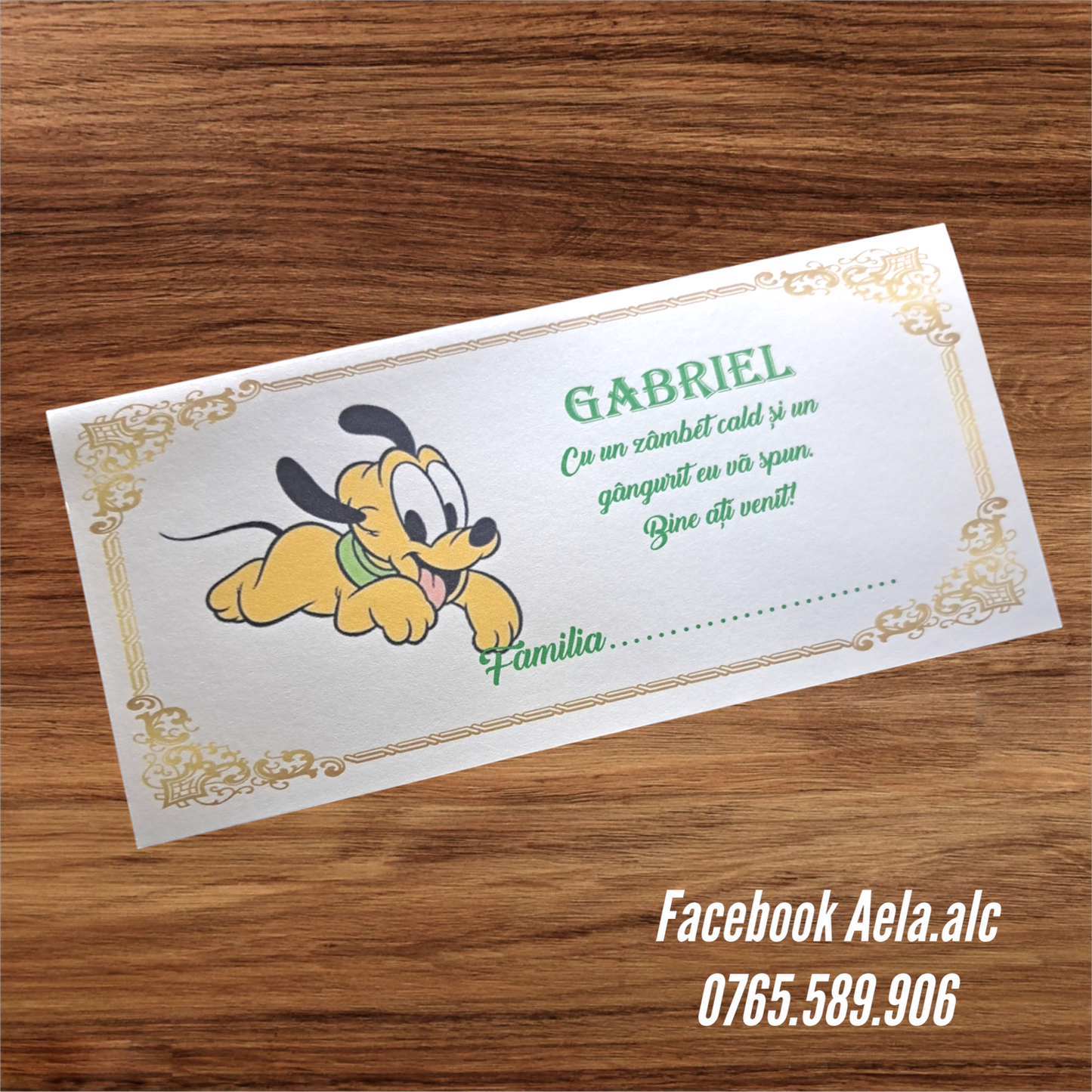 Plic de bani botez pluto cod 65