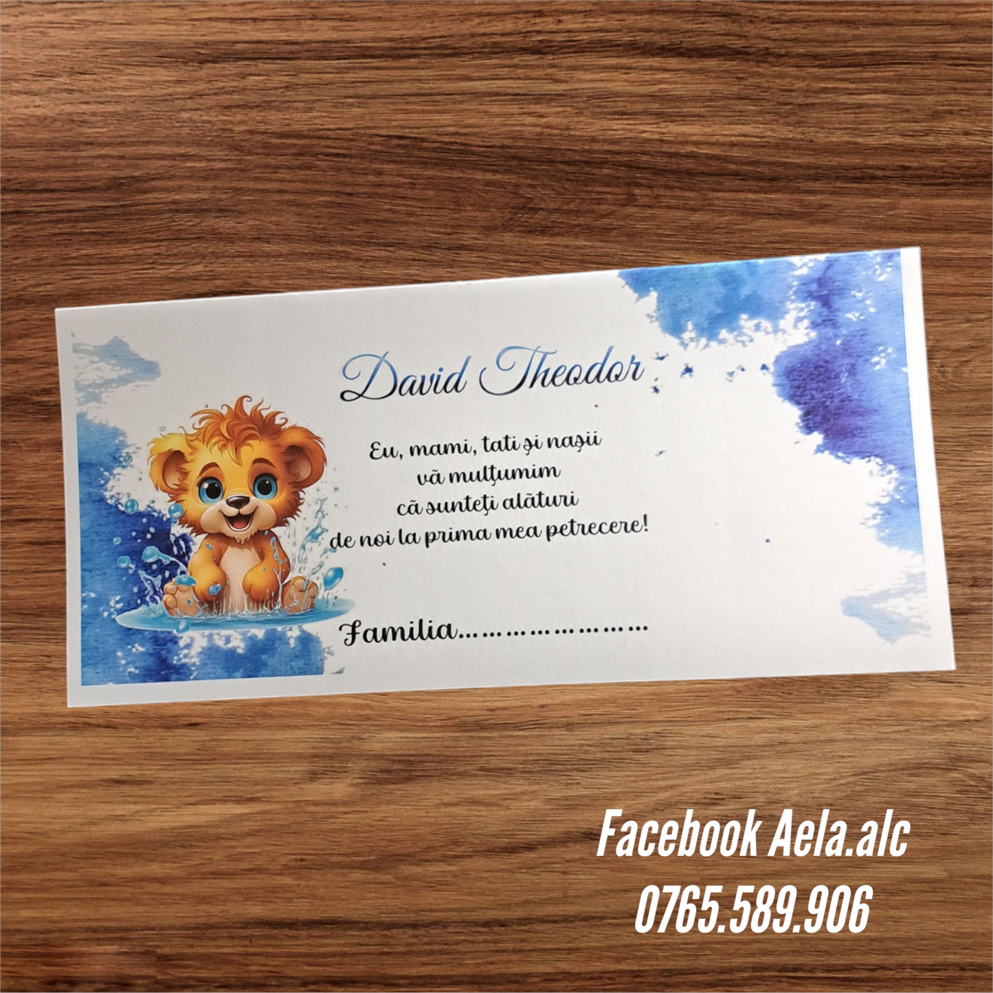 Plic de bani botez bebe leu blue cod 133