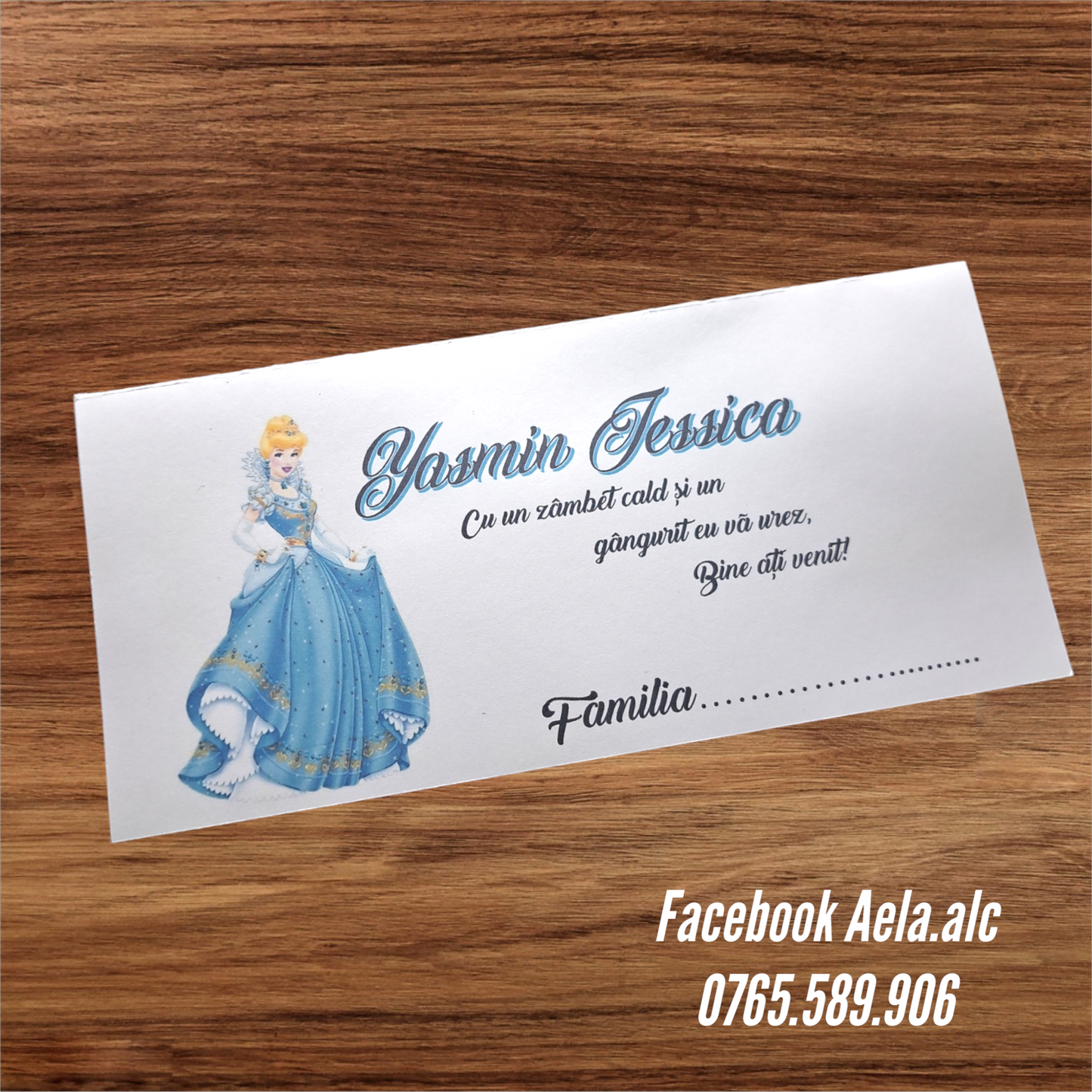 Plic de bani botez Prințesa cod 107