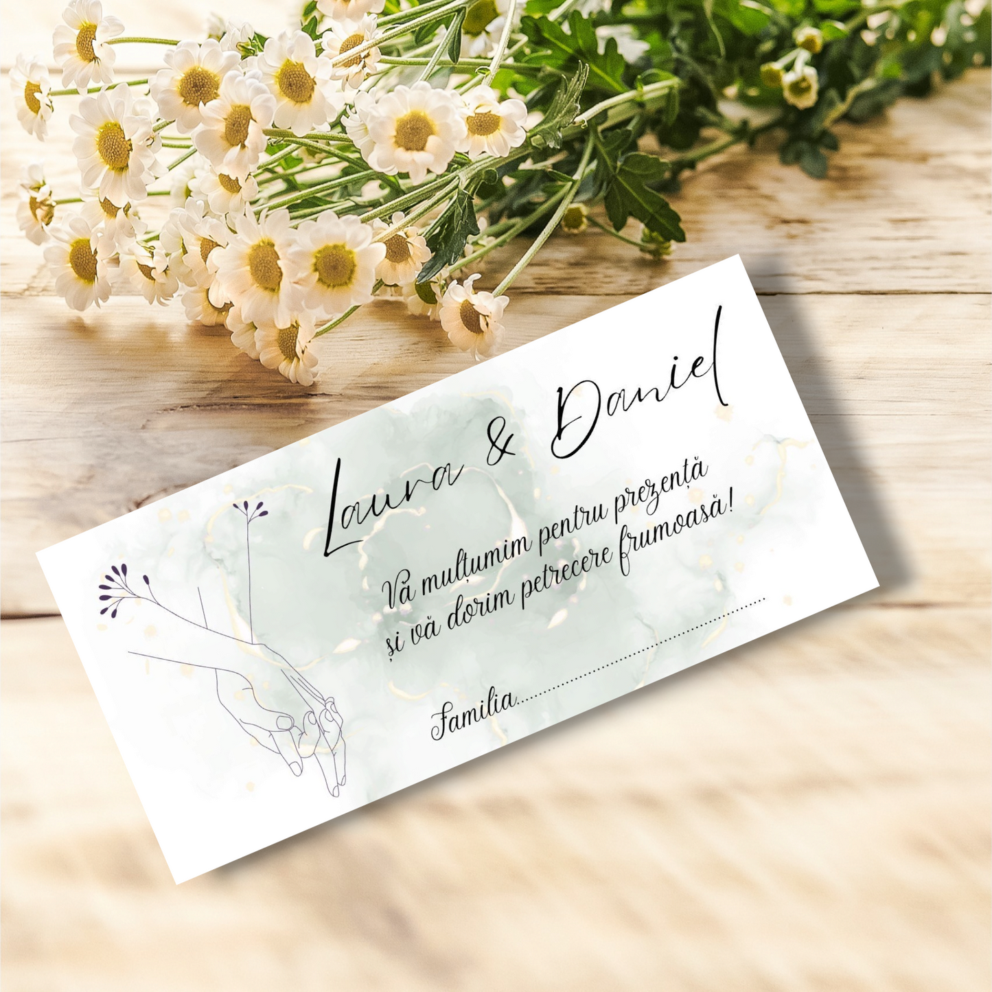 Plic de bani nunta tematica verde ține-mă de mână