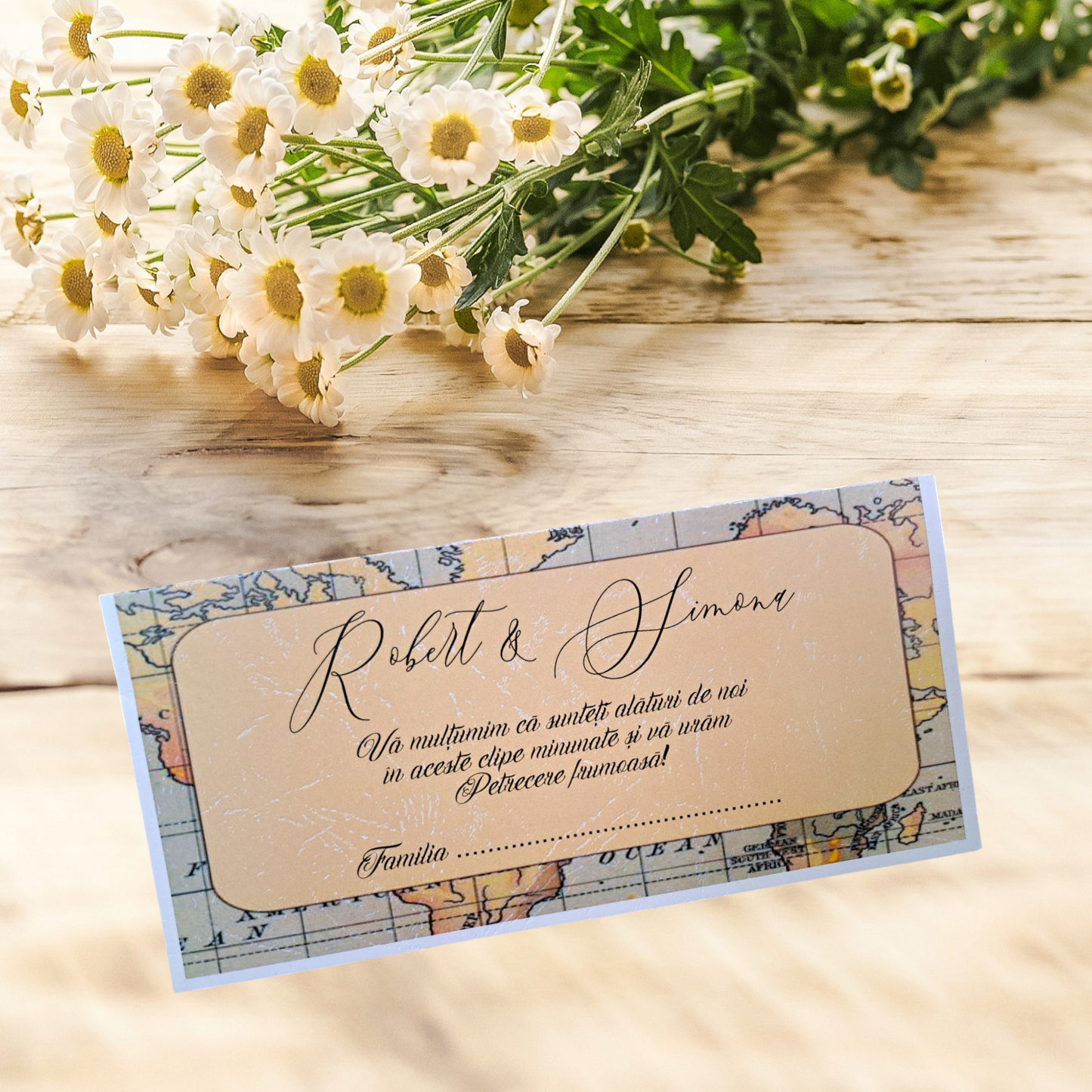 Plic de bani nunta tematica calatorie harta