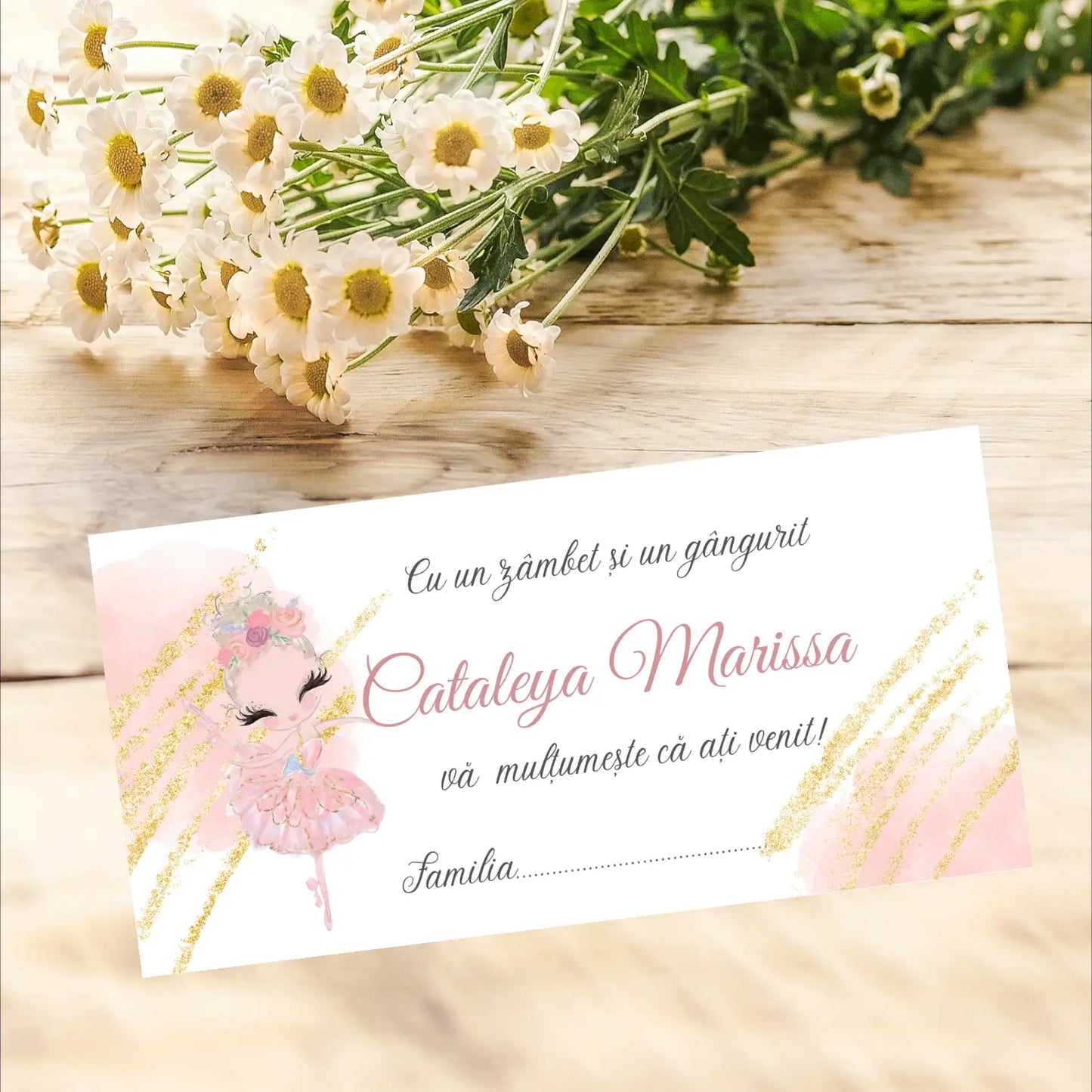 Plic de bani botez balerina cod 17