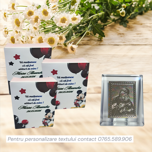 Iconita maica marturie mickey cu baloane  botez
