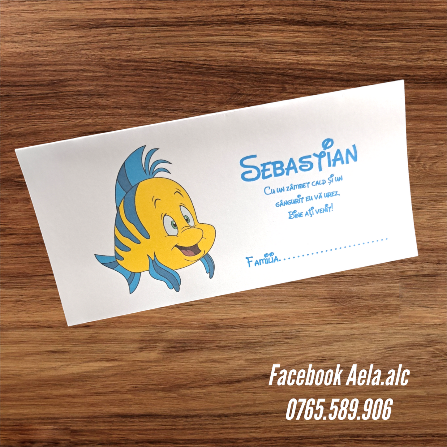 Plic de bani botez Peștișor cod 143