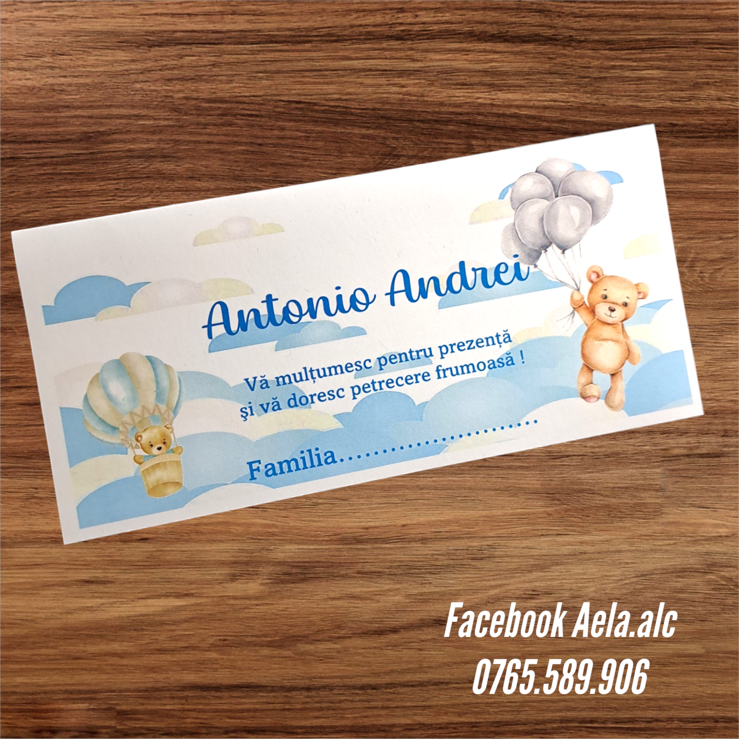 Plic de bani botez bebe ursuleț jucăuși cod 137