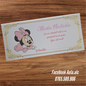Plic de bani botez Minnie bebe roz cod 61
