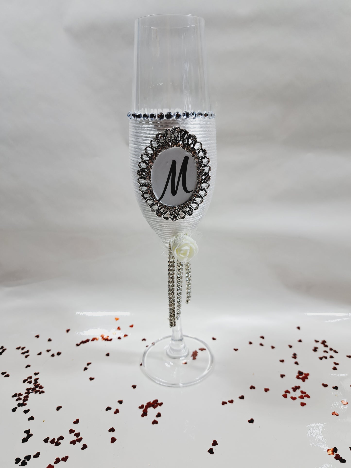 Pahare personalizate Mire și mireasă alb negru