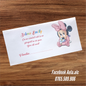 Plic de bani botez Minnie bebe floricică roz cod 60