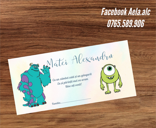 Plic de bani botez monstruleti cod 48