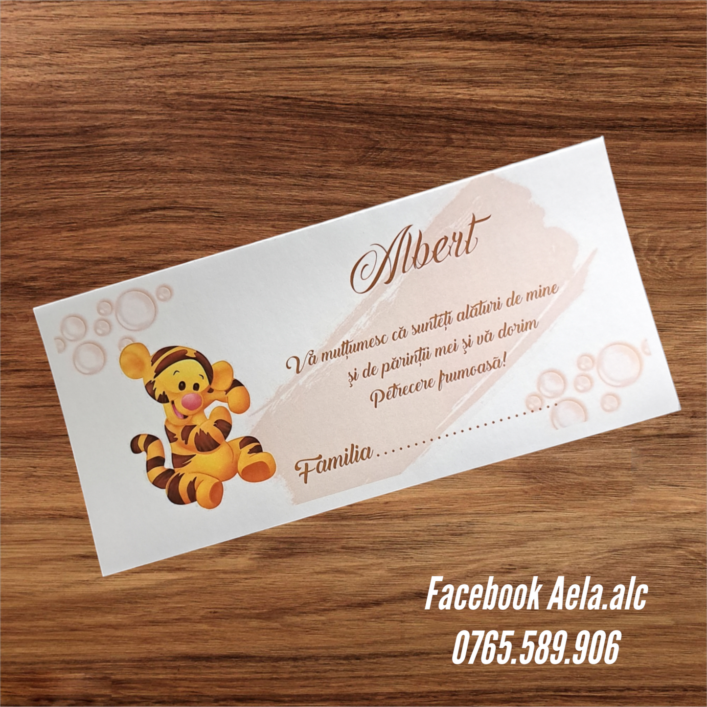 Plic de bani botez bebe tigru jucăuși cod 135