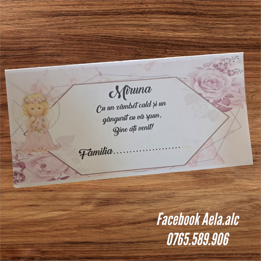 Plic de bani botez ingeras cod 67