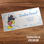 Plic de bani botez bebe mickey cu stelute cod 139