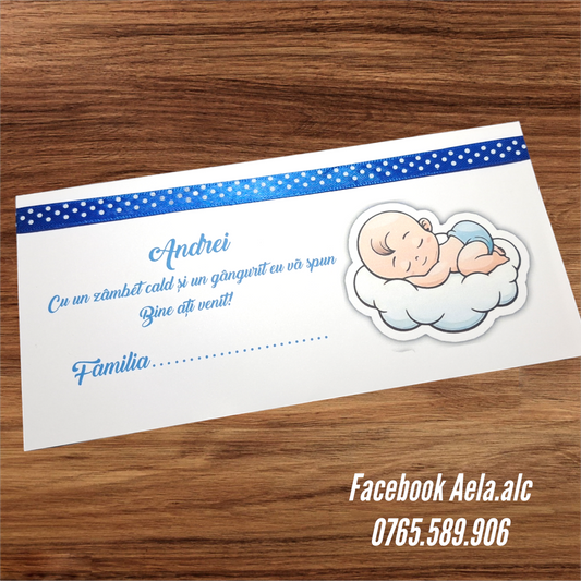 Plic de bani botez Bebe cod 111