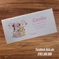 Plic de bani botez Minnie cu ursulet cod 83
