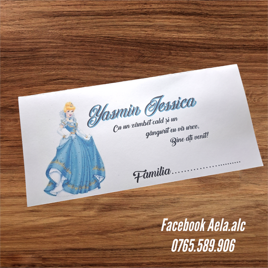 Plic de bani botez Prințesa cod 107