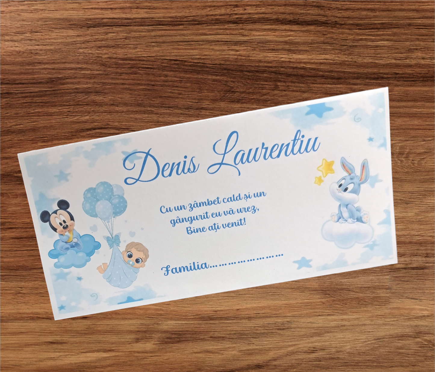 Plic de bani botez bebe personaje Disney cod 118